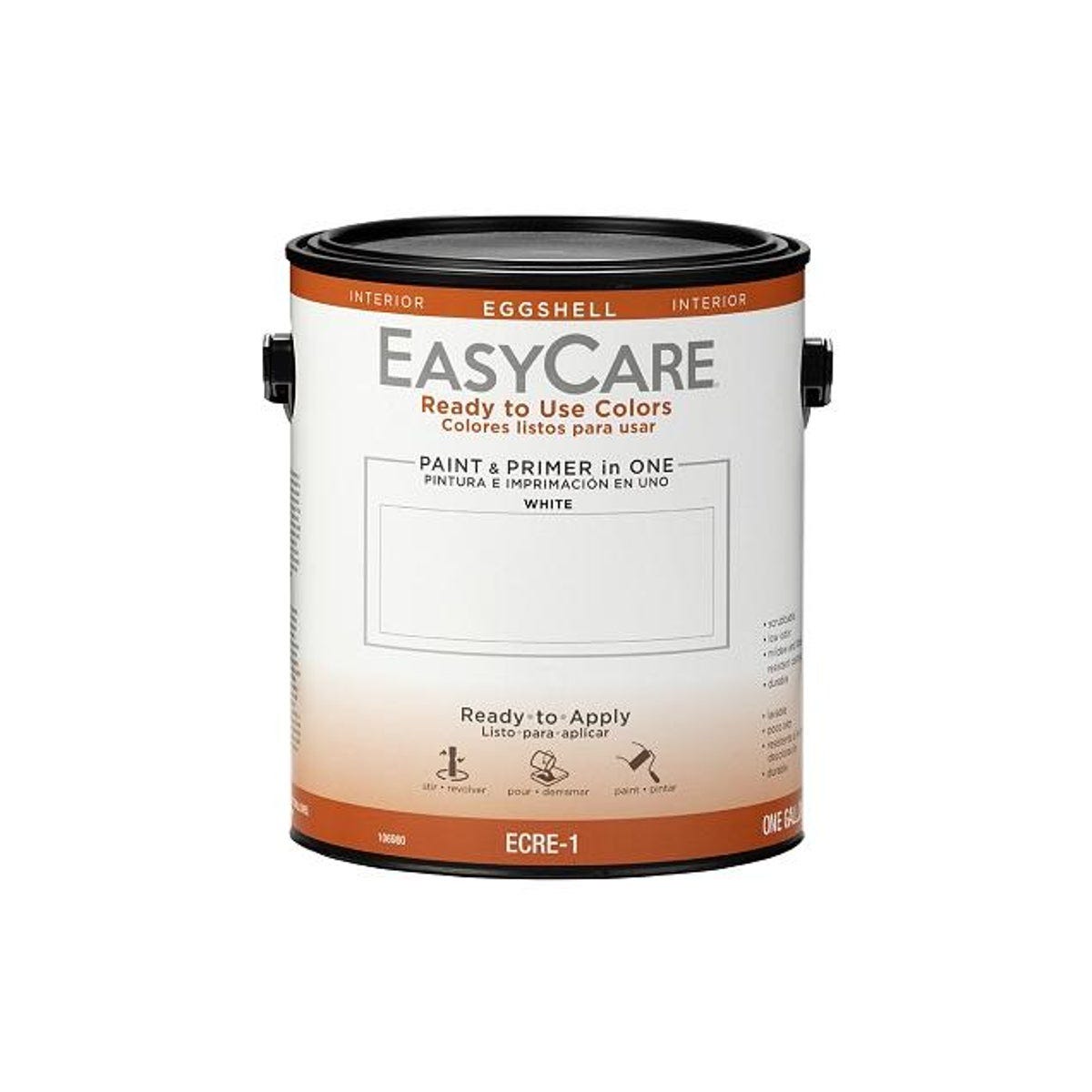 EasyCare Ready to Use 1 Gal. White Eggshell Acrylic Latex Interior Paint & Primer