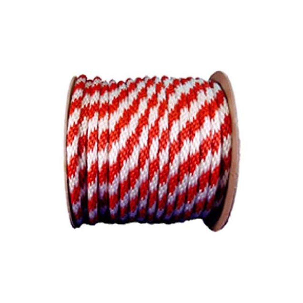 Richelieu 5/8 In. x 200 Ft. Red/White Solid Braid Polypropylene Rope