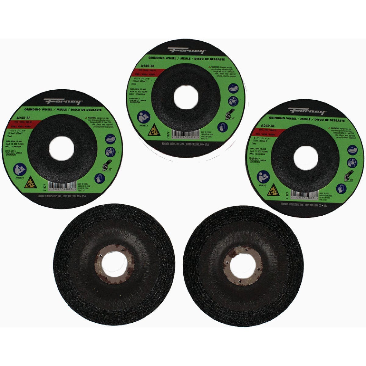 Forney 4-1/2 In. Metal Grinding Wheel (5-Pack) - photo 2 Forney 4-1/2 In. Metal Grinding Wheel (5-Pack) - photo 2