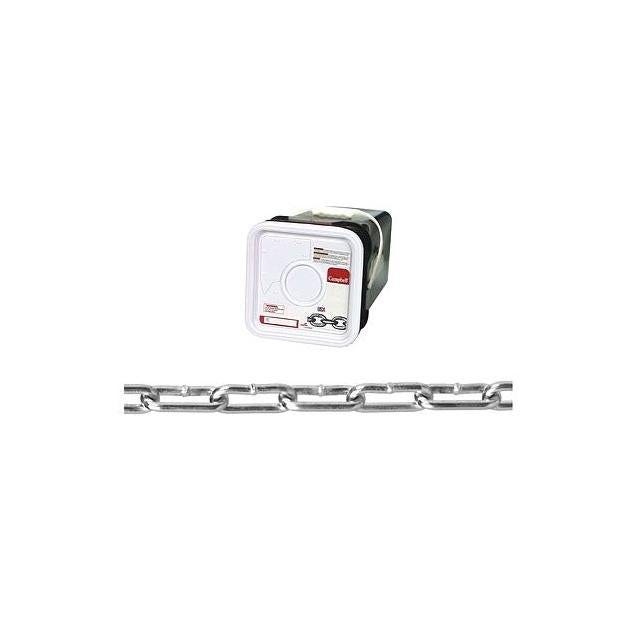 Campbell 250 Ft. 1/0 Zinc Plated Straight Link Coil Chain Campbell 250 Ft. 1/0 Zinc Plated Straight Link Coil Chain