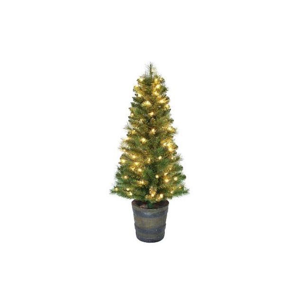 Puleo 4 Ft. 70-Bulb Dual Color LED Lights 10 Functions Pre-Lit Saratoga Porch Pine Artificial Christmas Tree Puleo 4 Ft. 70-Bulb Dual Color LED Lights 10 Functions Pre-Lit Saratoga Porch Pine Artificial Christmas Tree