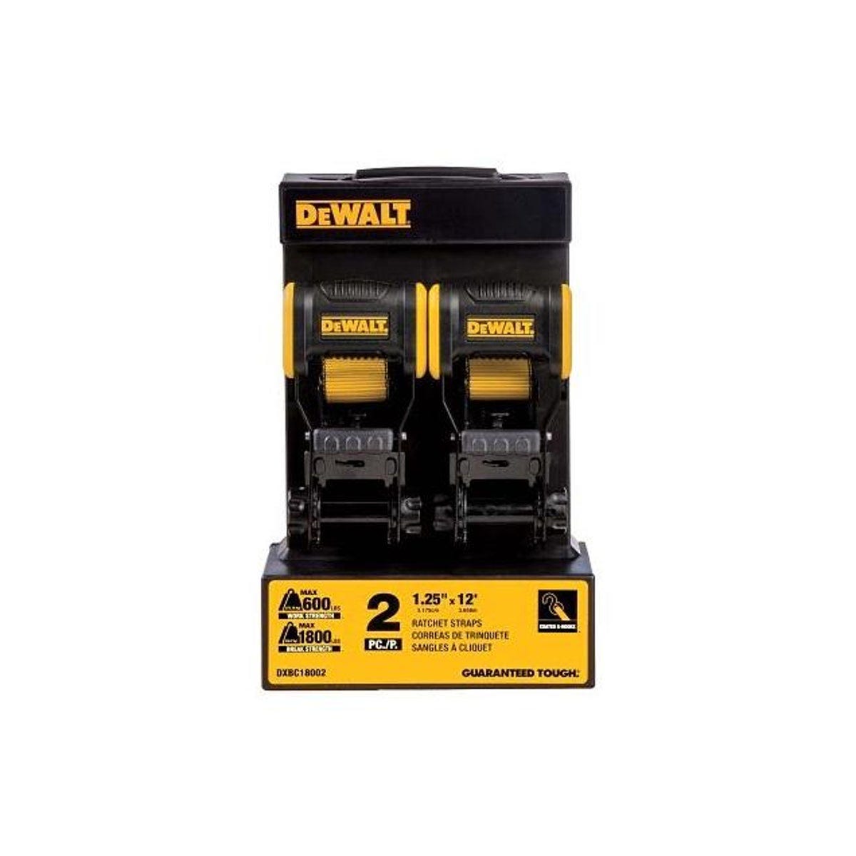 DeWalt 1.25 In. x 12 Ft. Ratchet Tie-Down Strap (2-Pack)