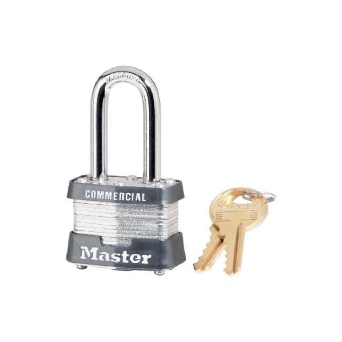 Master Lock 1-1/2 In. Laminated Keyed Padlock with Long Shackle Master Lock 1-1/2 In. Laminated Keyed Padlock with Long Shackle