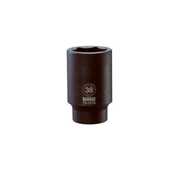 DEWALT 3/4 In. Drive 38mm 6-Point Deep Metric Impact Socket