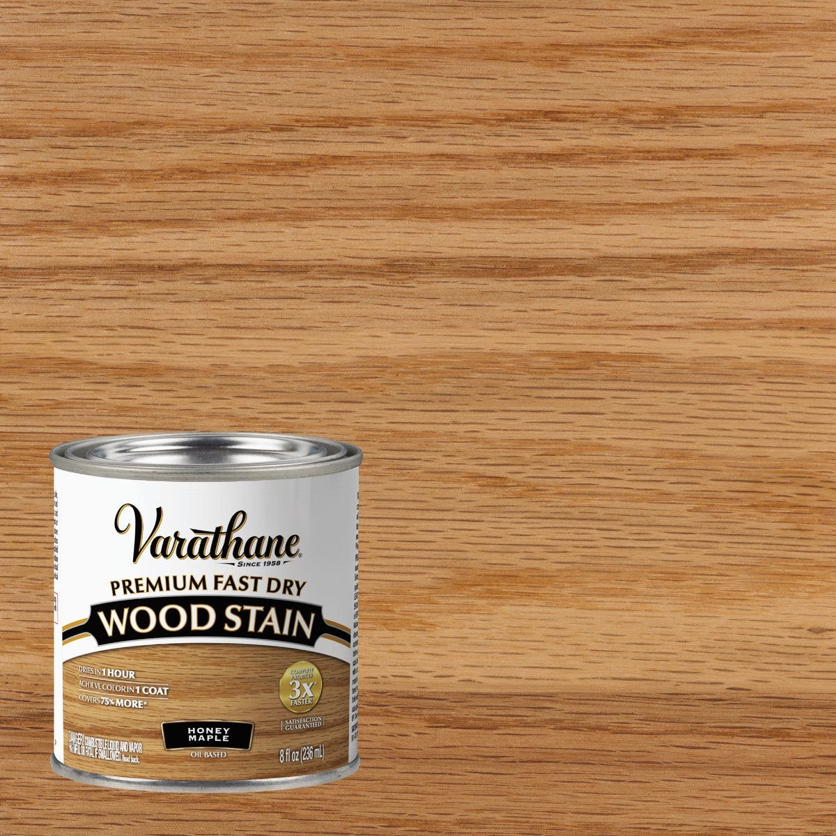 Varathane Fast Dry Honey Maple Urethane Modified Alkyd Interior Wood Stain, 1/2 Pt.