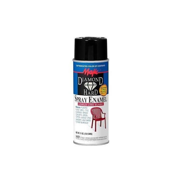 Majic 11 Oz. Satin Black Diamondhard Spray Paint Majic 11 Oz. Satin Black Diamondhard Spray Paint