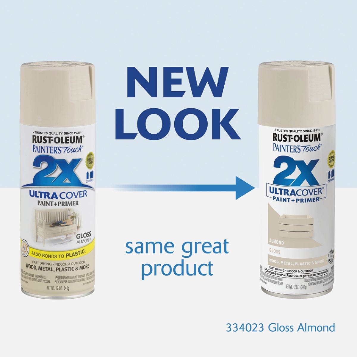 Rust-Oleum Painter's Touch 2X Ultra Cover 12 Oz. Gloss Paint + Primer Spray Paint, Almond - photo 4