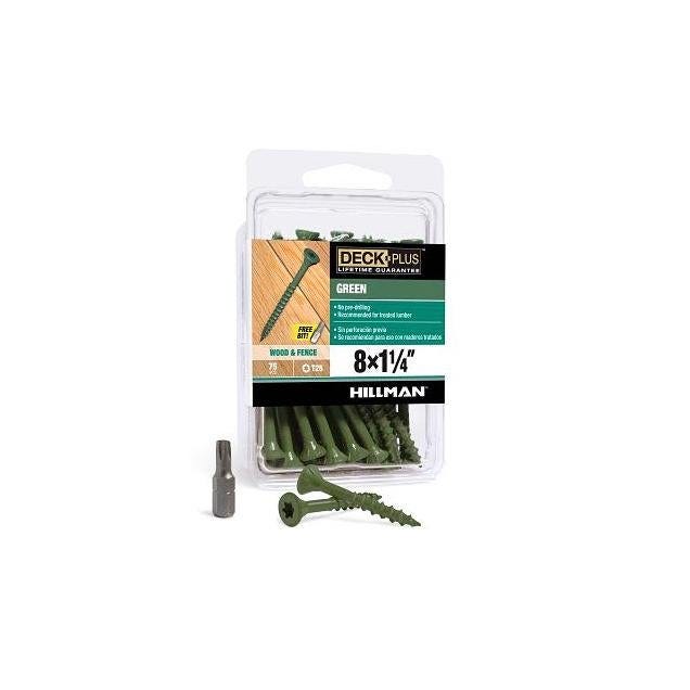 Hillman 1-1/4 In. x #8 Green Deck Plus Ceramic Screws (75-Pack) - photo 2 Hillman 1-1/4 In. x #8 Green Deck Plus Ceramic Screws (75-Pack) - photo 2