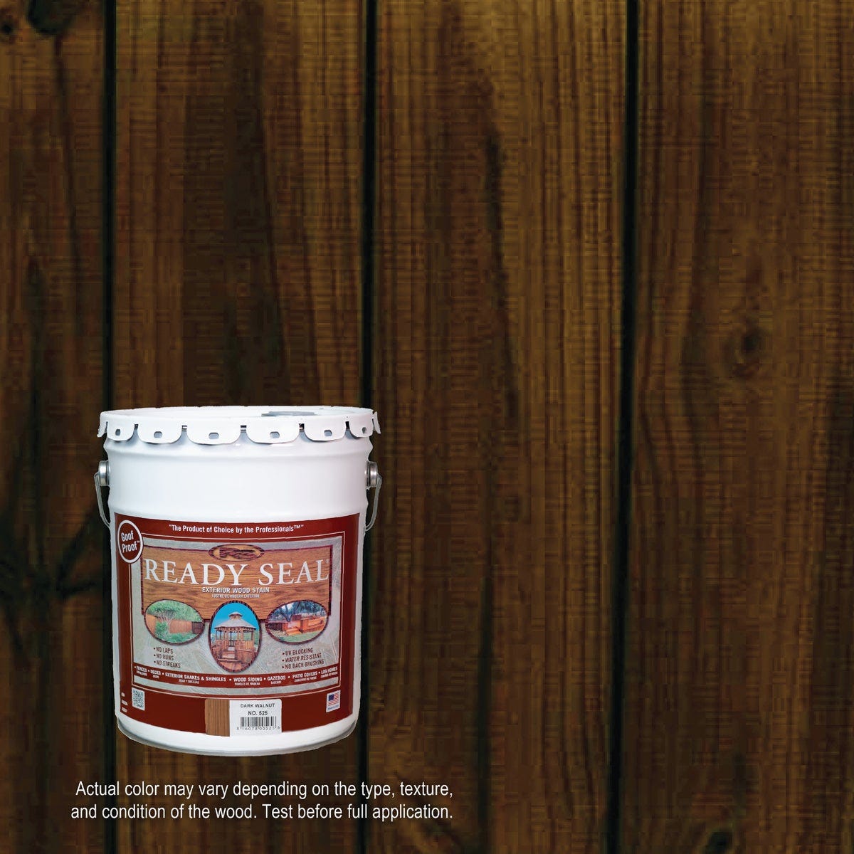 Ready Seal 525 Exterior Wood Stain and Sealer, Dark Walnut, 5 Gal. Ready Seal 525 Exterior Wood Stain and Sealer, Dark Walnut, 5 Gal.