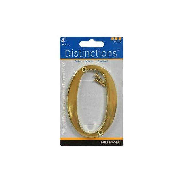 Hillman Distinctions 4 In. Polished Brass Number 0