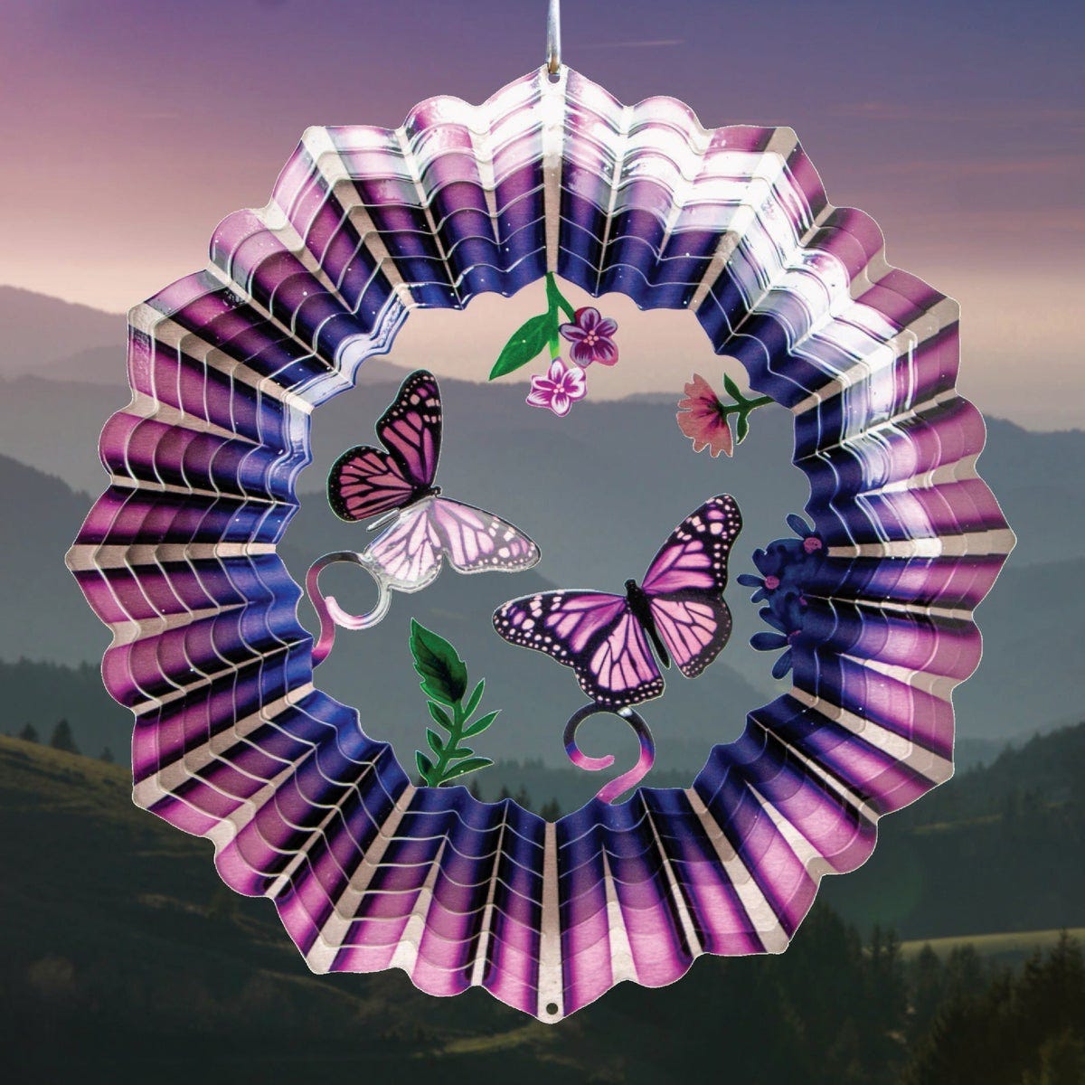 Spinfinity Designs 3D Purple Butterfly Wind Spinner - photo 2