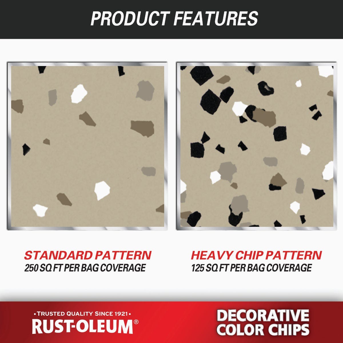 Rust-Oleum Color Chip Concrete Coating, 1 Lb., Mocha - photo 4