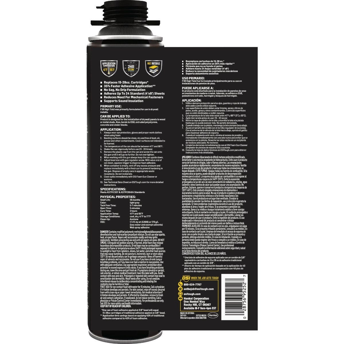 OSI F38 21.1 Oz. High Yield Drywall Foam Adhesive - photo 2