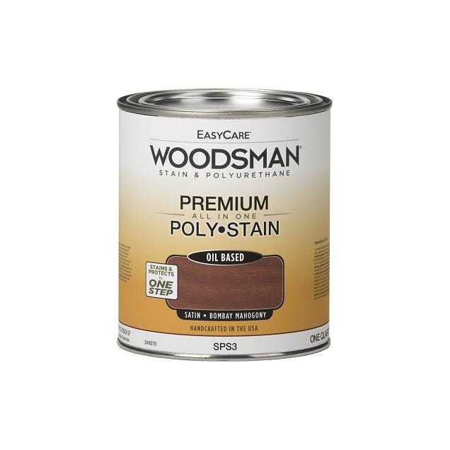 EasyCare Woodsman 1 Qt. Oil-Base Satin Bombay Mahogany Stain & Polyurethane