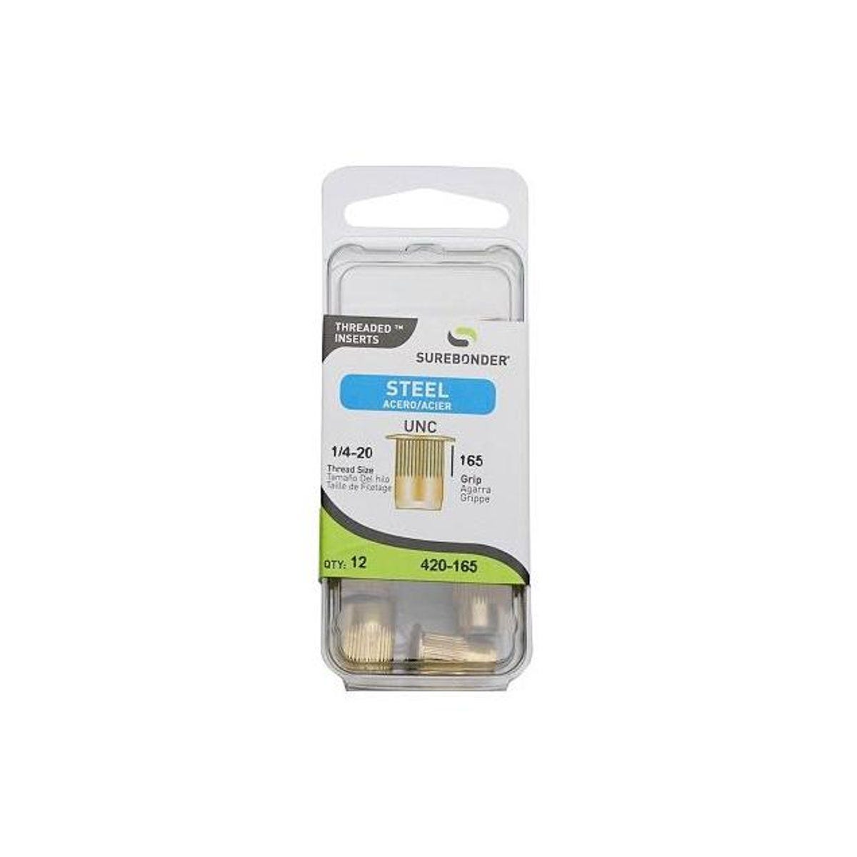 Surebonder 1/4-20 Steel Threaded Insert Surebonder 1/4-20 Steel Threaded Insert