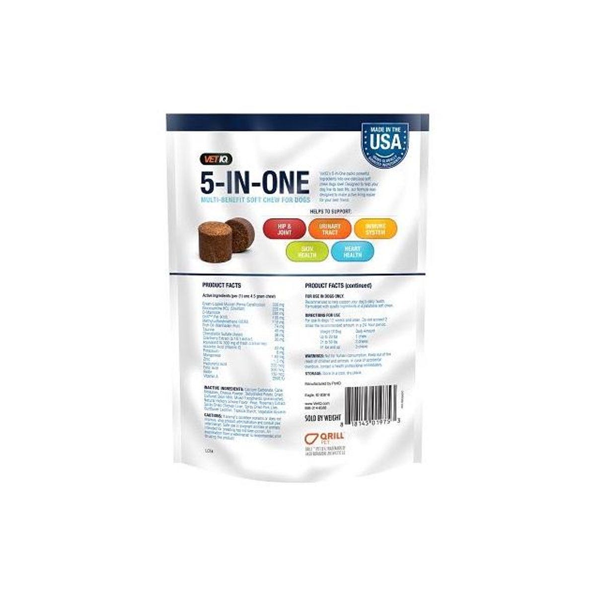 VetIQ 9.5 Oz. 5-In-One Multi-Benefit Dog Soft Chew Treats (60-Count) - photo 2 VetIQ 9.5 Oz. 5-In-One Multi-Benefit Dog Soft Chew Treats (60-Count) - photo 2