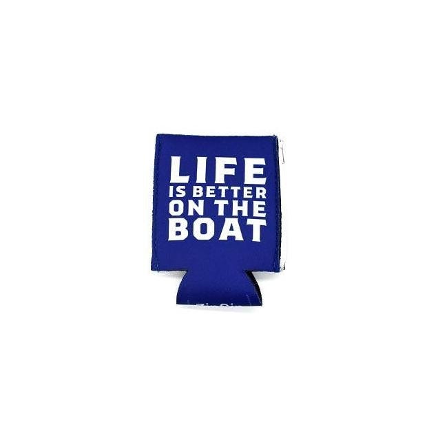 ZipSip Life is Better on the Boat Blue Can Koozie - photo 2 ZipSip Life is Better on the Boat Blue Can Koozie - photo 2