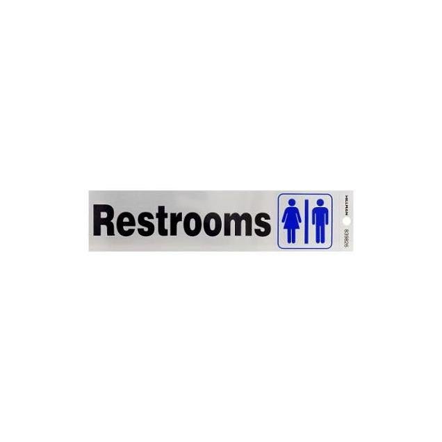 Hillman 2 In. x 8 In. Adhesive Restrooms Sign Hillman 2 In. x 8 In. Adhesive Restrooms Sign