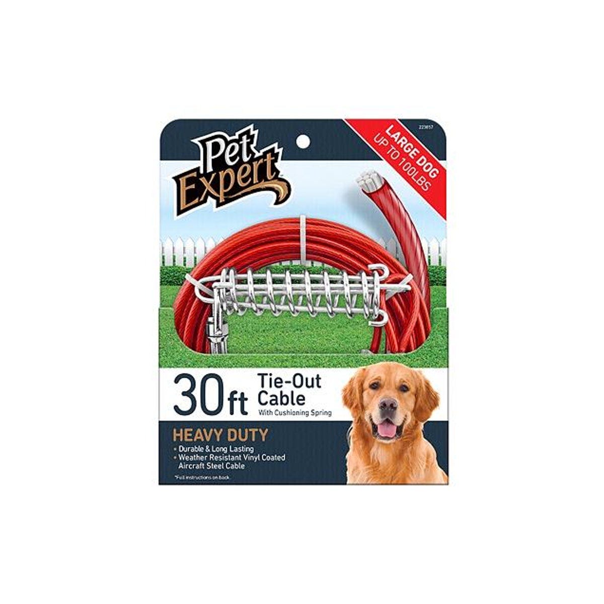Pet Expert 30 Ft. Heavy Weight Steel Aircraft Cable Dog Tie Out Pet Expert 30 Ft. Heavy Weight Steel Aircraft Cable Dog Tie Out