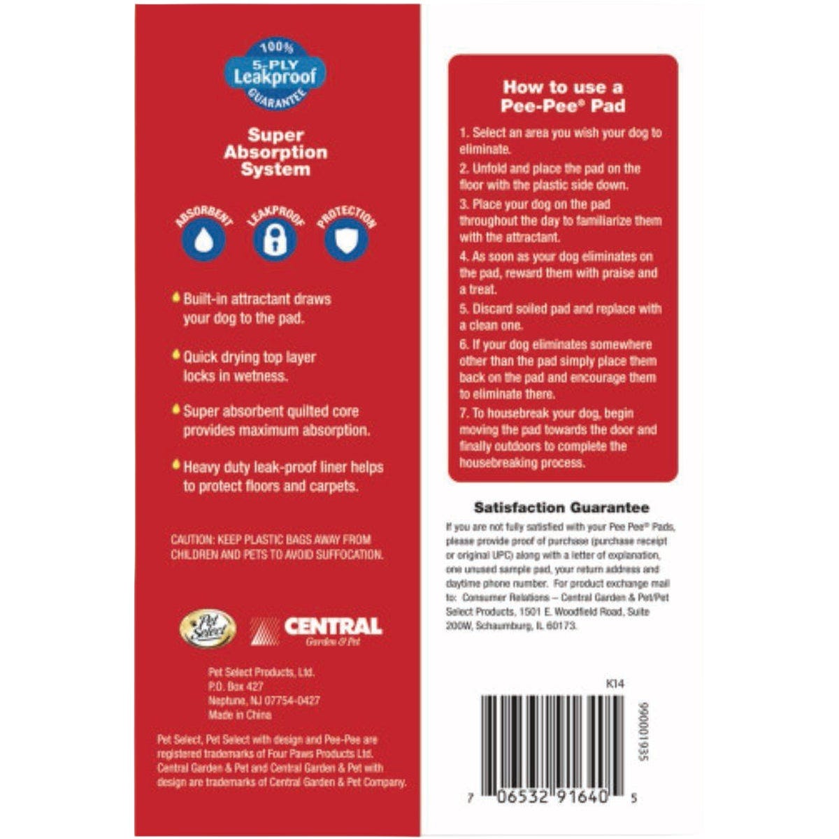 Four Paws Pet Select 22 In. x 22 In. Pee Pee Pads (100-Pack) - photo 2