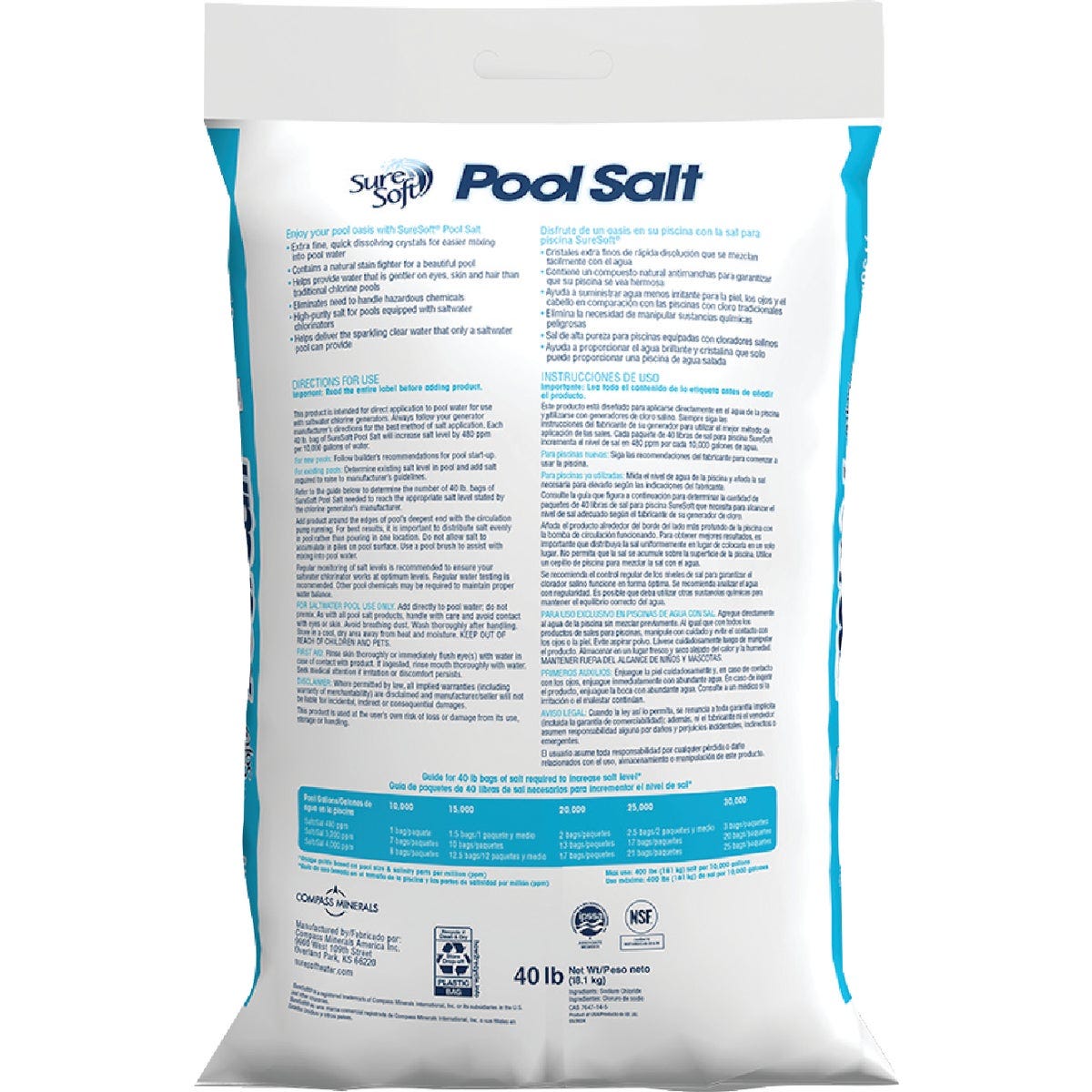 Sure Soft 40 Lb. Pool Salt - photo 5