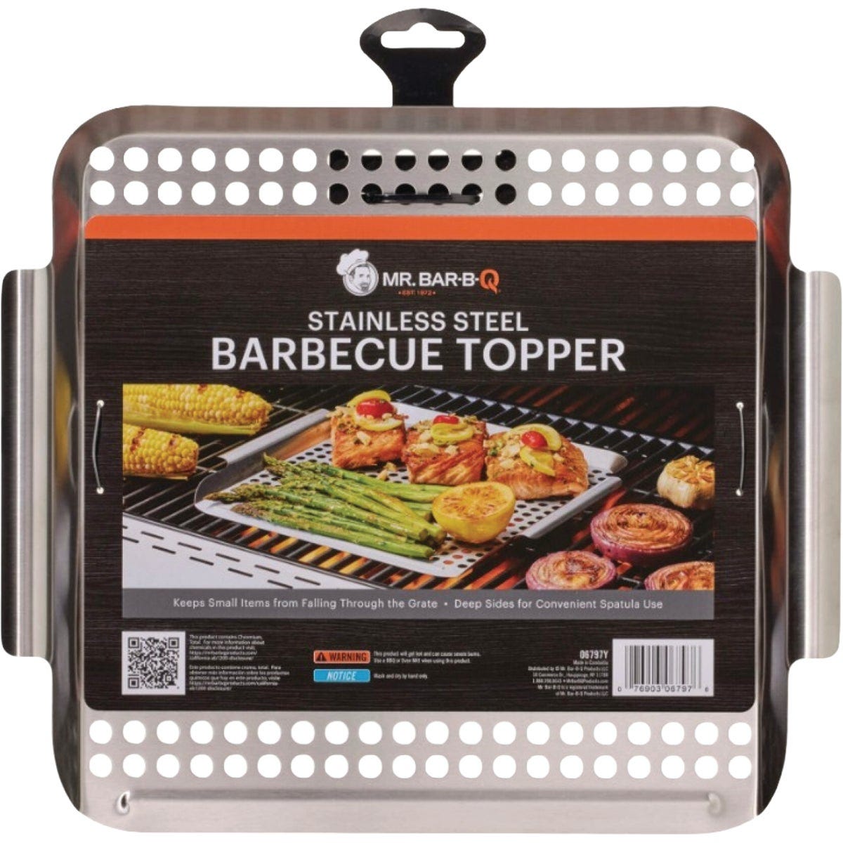 Mr. Bar-B-Q Stainless Steel Grill Topper