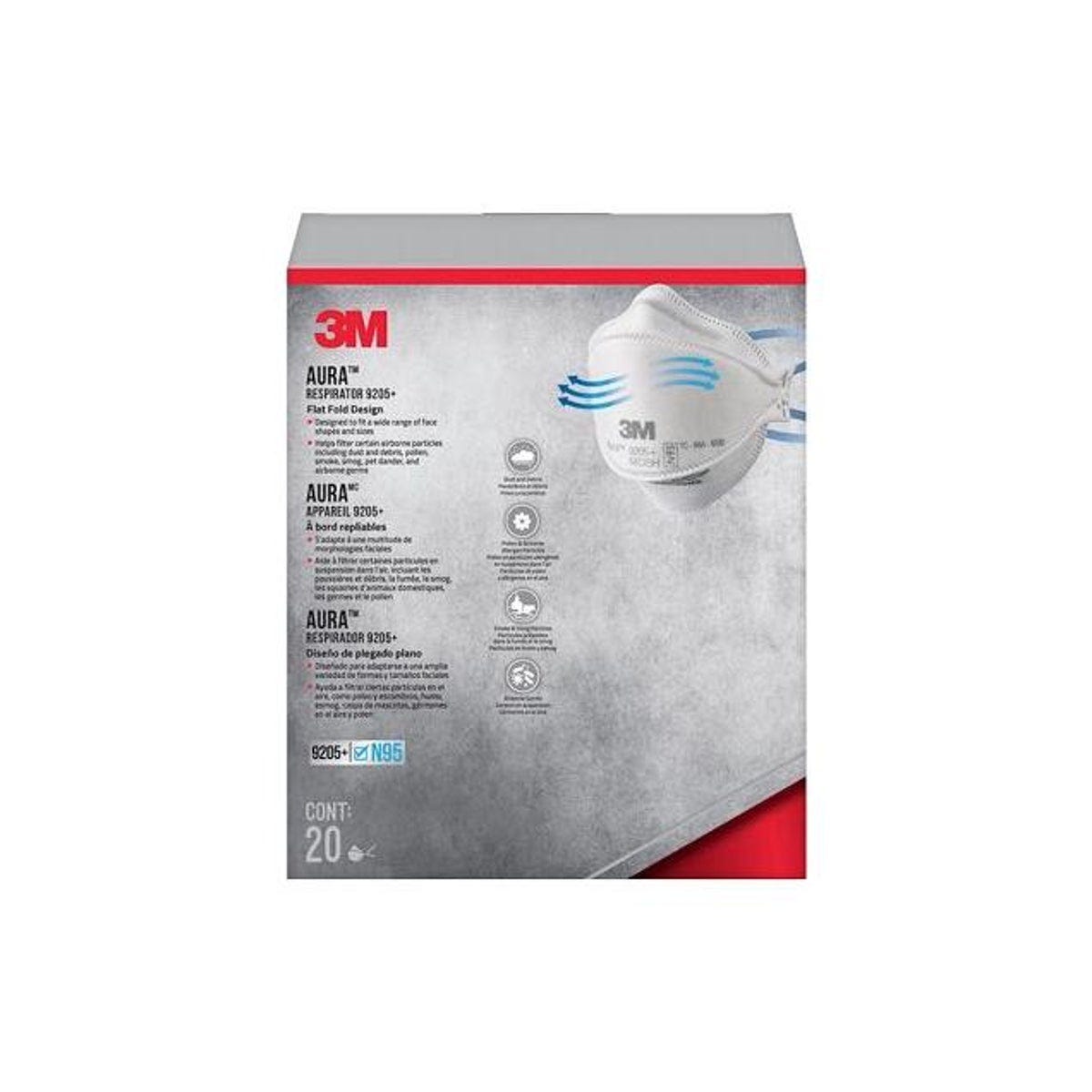 3M Aura N95 Particulate Respirator Mask (20-Pack)