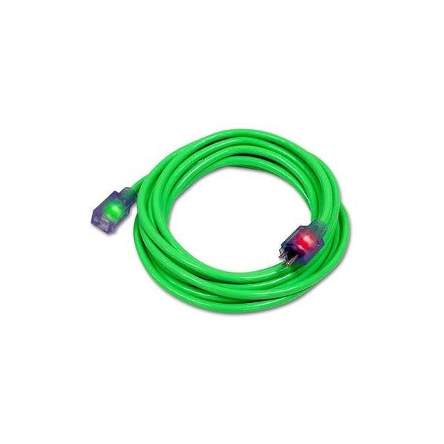 Pro Glo 25 Ft. 14/3 Green Extension Cord Pro Glo 25 Ft. 14/3 Green Extension Cord