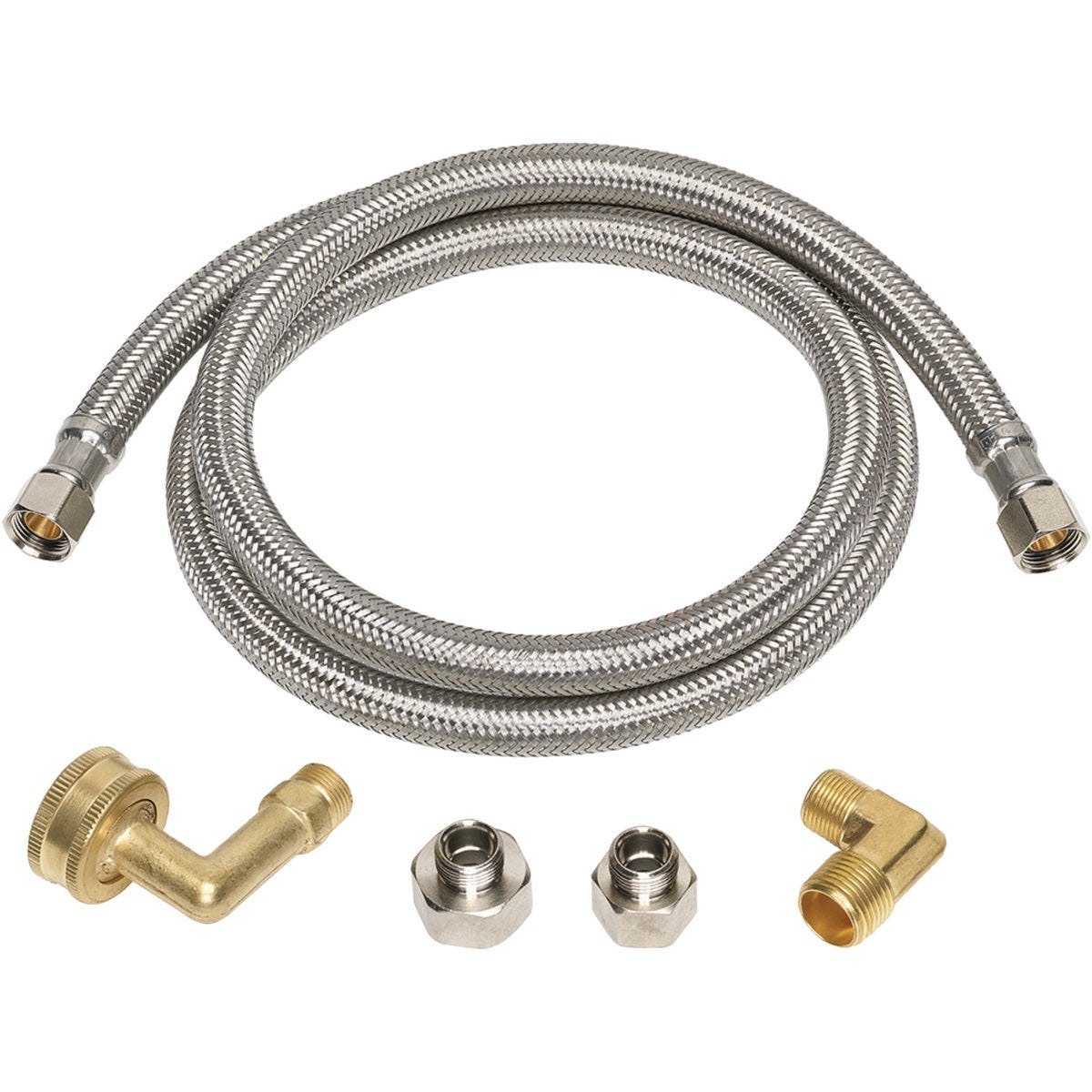 Homewerks 3/8 in. OD COMP x 3/8 in. OD COMP x 48 in. Long Braided Stainless Steel Dishwasher Supply Line Homewerks 3/8 in. OD COMP x 3/8 in. OD COMP x 48 in. Long Braided Stainless Steel Dishwasher Supply Line