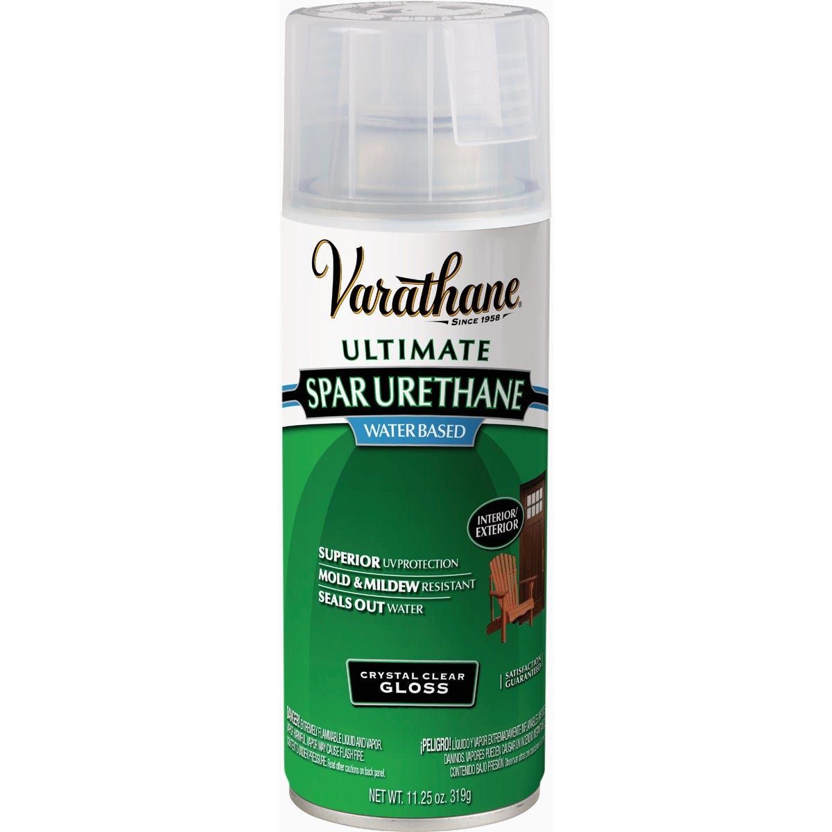 Varathane Gloss Outdoor Water Based Spar Urethane Spray, 11.25 Oz. - photo 2