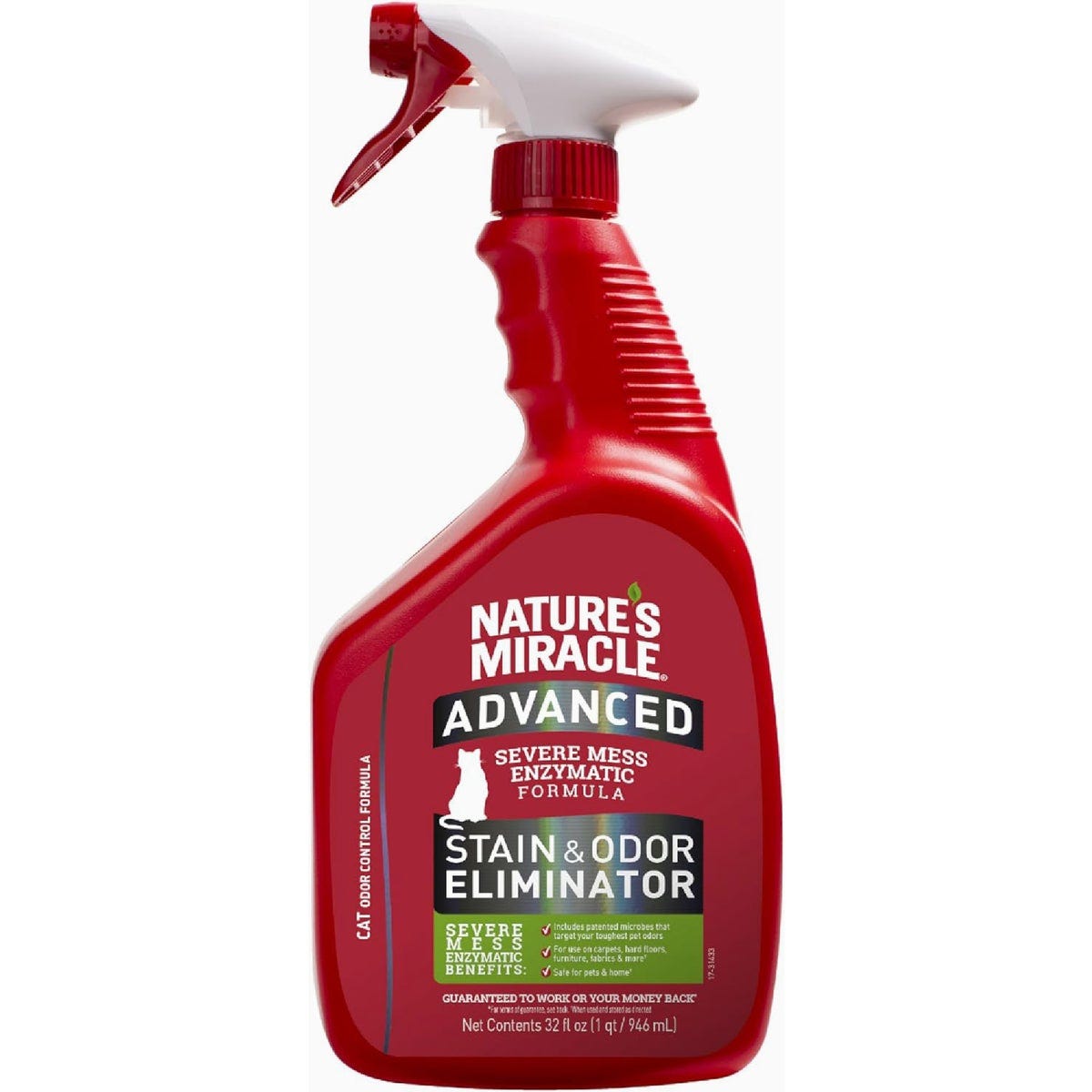 Nature's Miracle 32 Oz, Advanced Cat Stain and Odor Eliminator Nature's Miracle 32 Oz, Advanced Cat Stain and Odor Eliminator