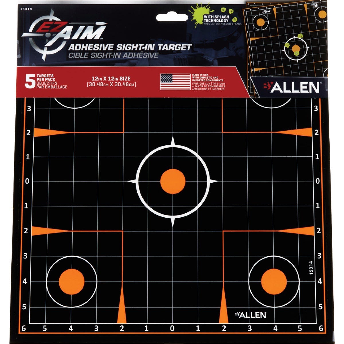 Allen EZ Aim 12 In. Square Adhesive Sight-In Splash Reactive Target (5-Pack) - photo 2 Allen EZ Aim 12 In. Square Adhesive Sight-In Splash Reactive Target (5-Pack) - photo 2