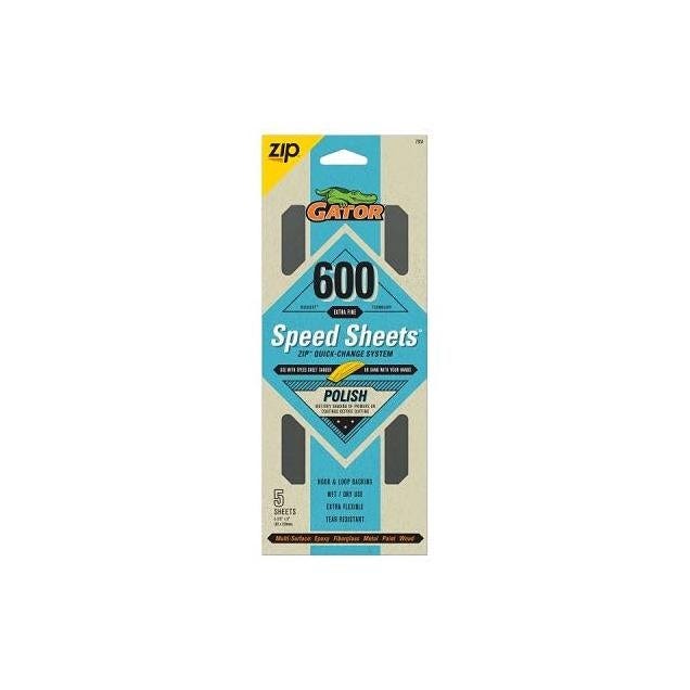 Gator 5-Pack 3-2/3 In. x 9 In. 600 Grit Premium Sanding Speed Sheets