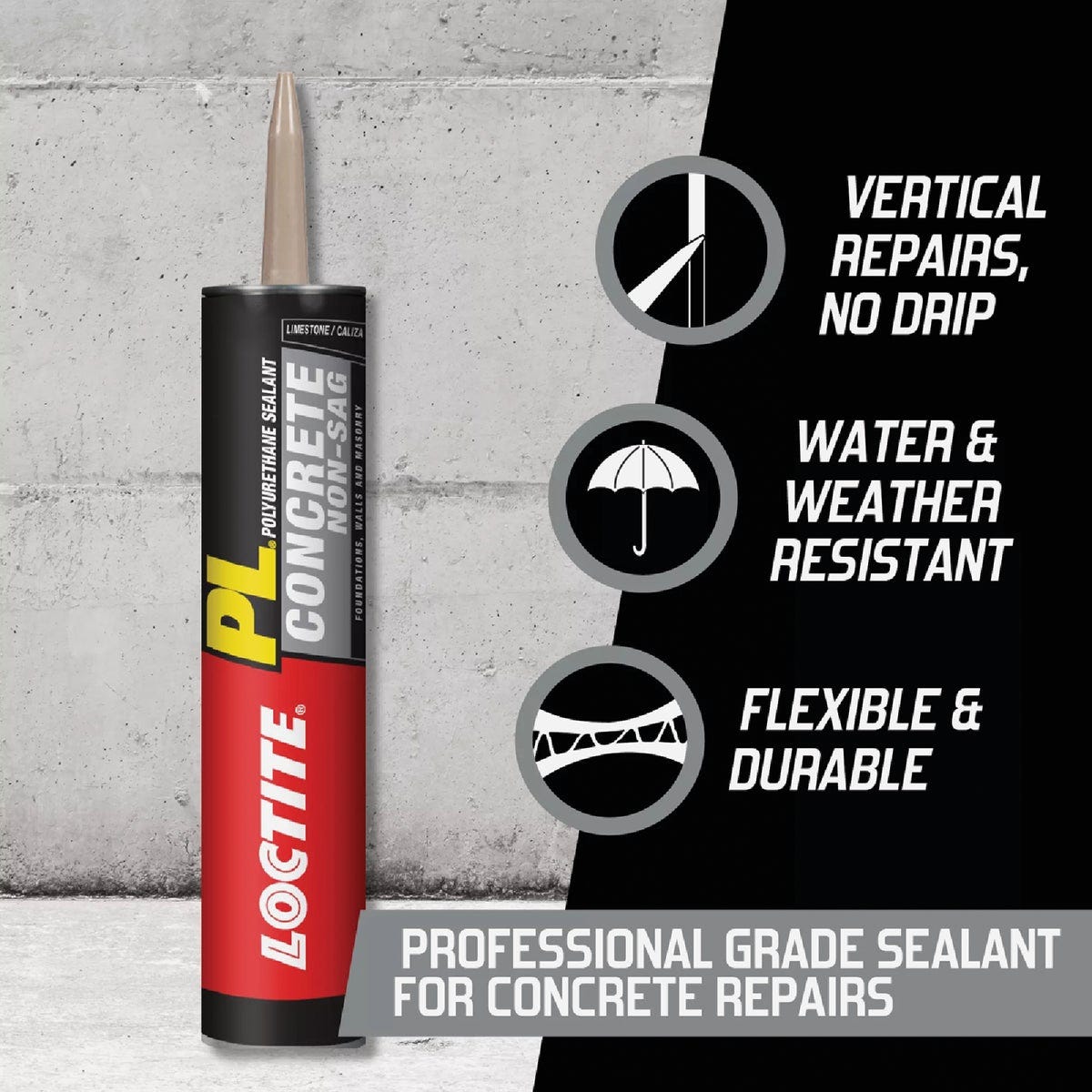 Loctite PL 10 Oz. Concrete Non-Sag Limestone Polyurethane Sealant - photo 6 Loctite PL 10 Oz. Concrete Non-Sag Limestone Polyurethane Sealant - photo 6