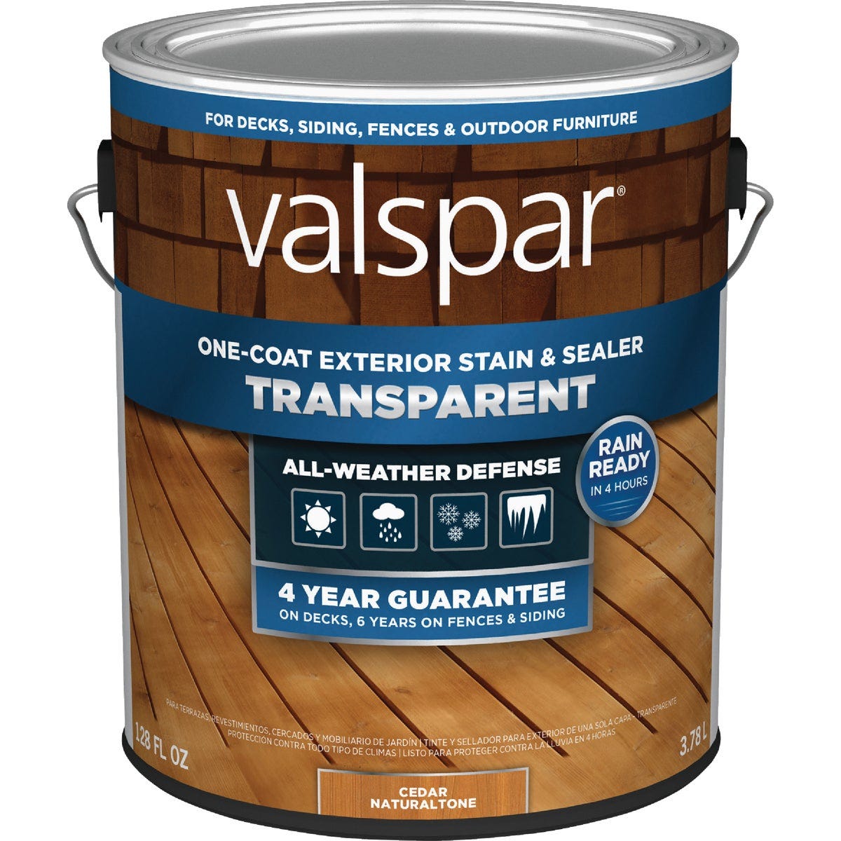 Valspar Transparent Deck Stain, Cedar Natural Tone, 1 Gal. - photo 2