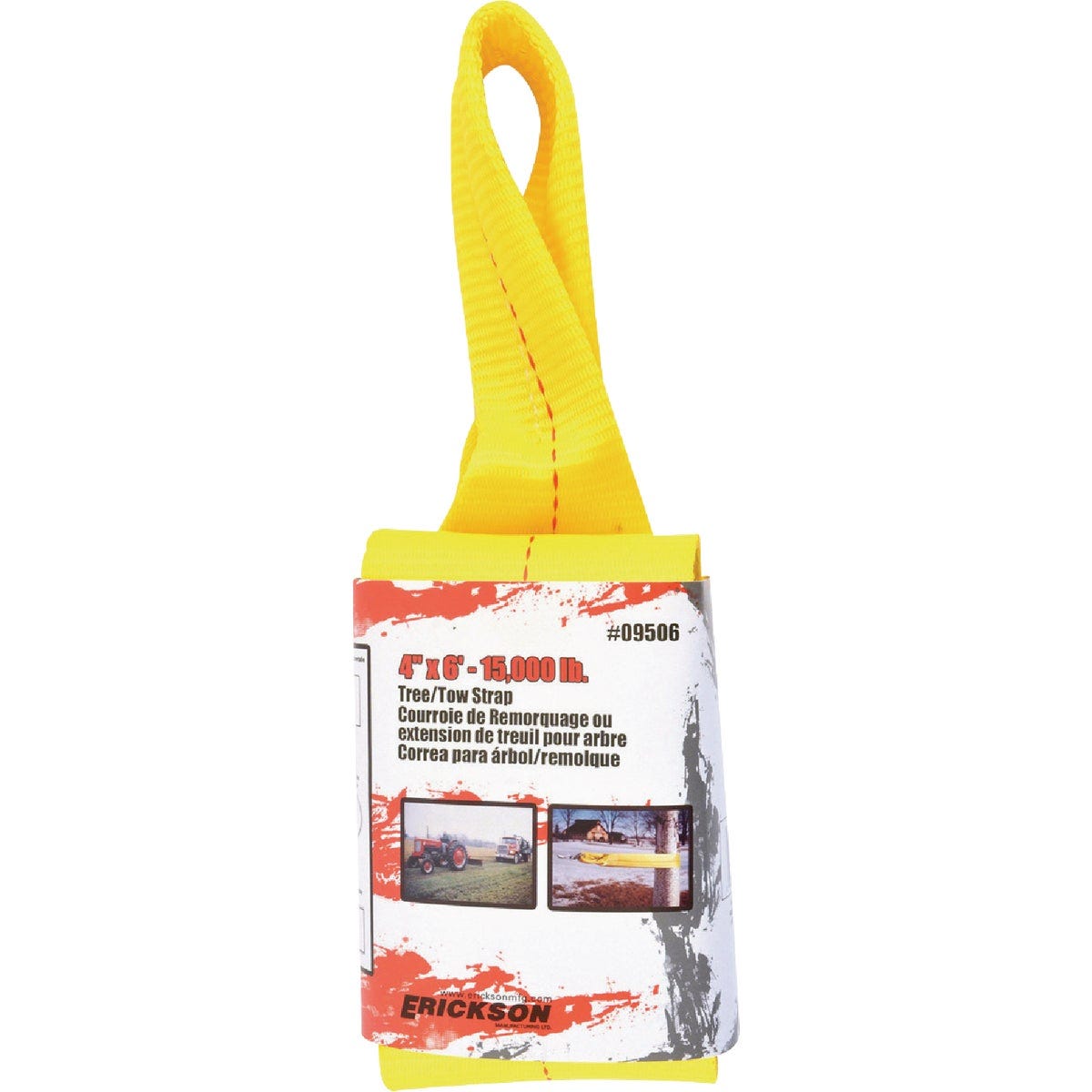 Erickson 4 In. x 6 Ft. 15,000 Lb. Polyester Tow Strap with Loops, Yellow - photo 2 Erickson 4 In. x 6 Ft. 15,000 Lb. Polyester Tow Strap with Loops, Yellow - photo 2