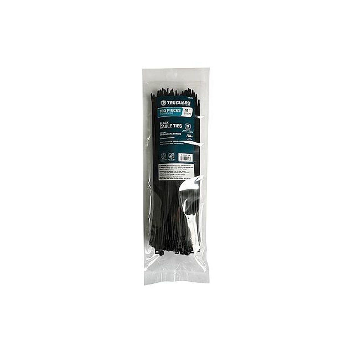 100-Pack 11 In. Black Self-Locking Cable Ties