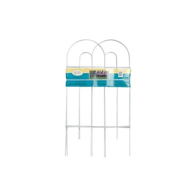 Panacea Products 32 In. x 8 Ft. White Round-Top Garden Fence Panacea Products 32 In. x 8 Ft. White Round-Top Garden Fence