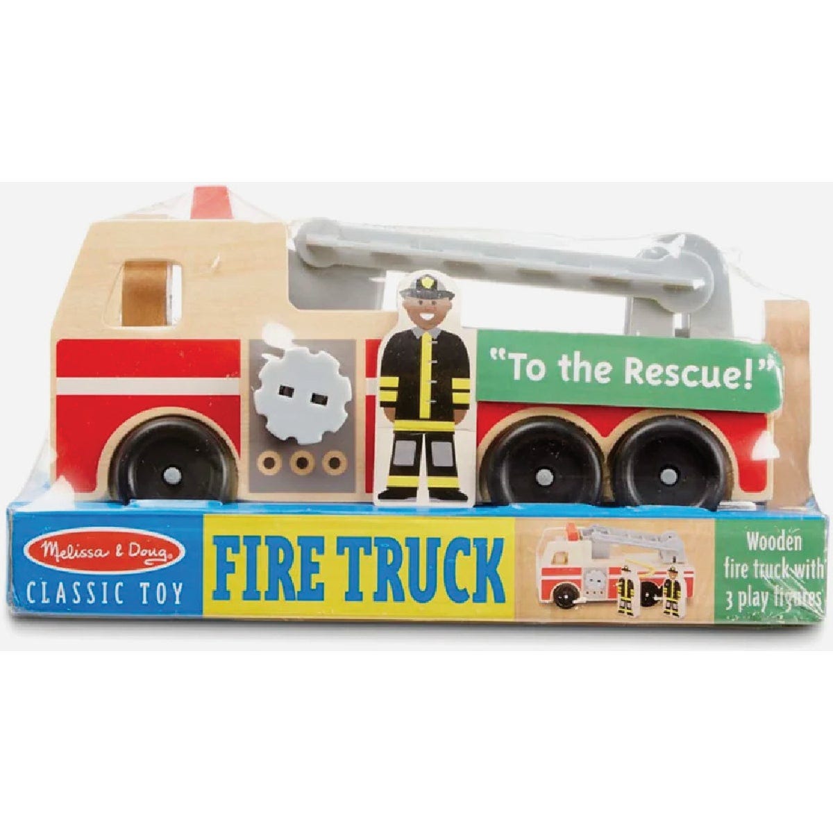 Melissa & Doug Classic Wooden Fire Truck Playset - photo 2