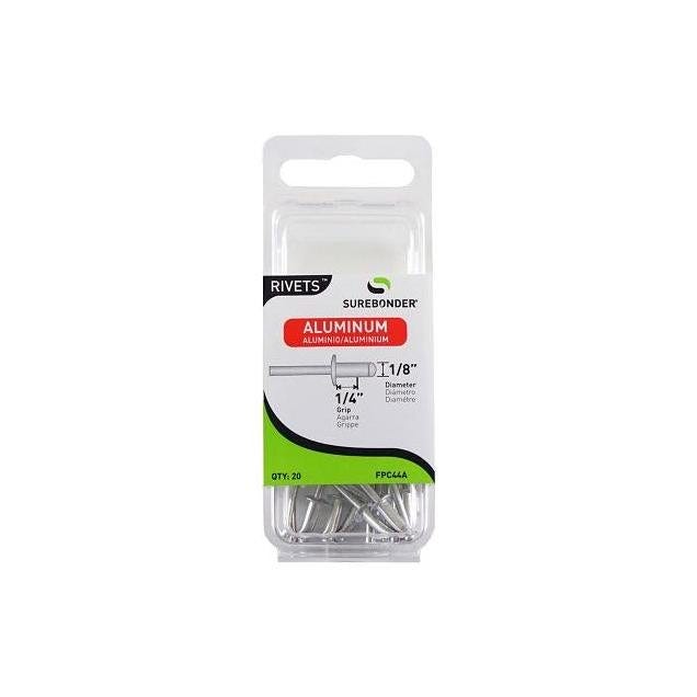 Surebonder 1/8 In. Dia. Medium Aluminum Rivet (20-Pack)