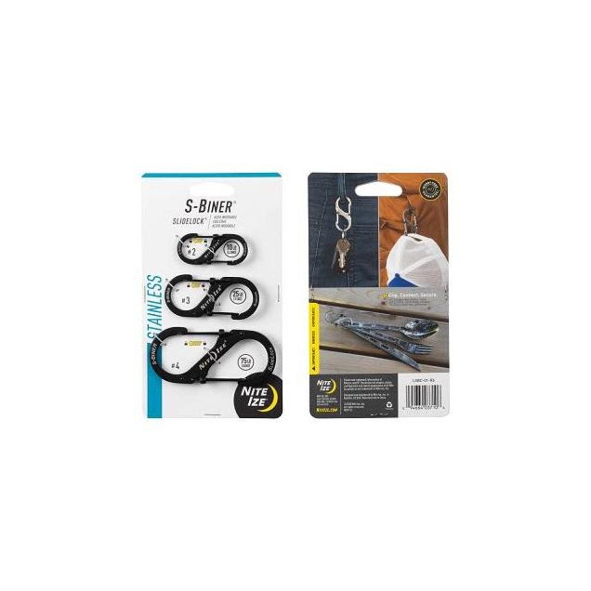 Nite Ize Black Stainless Steel S-Biner SlideLock Key Rings (3-Pack) - photo 3 Nite Ize Black Stainless Steel S-Biner SlideLock Key Rings (3-Pack) - photo 3