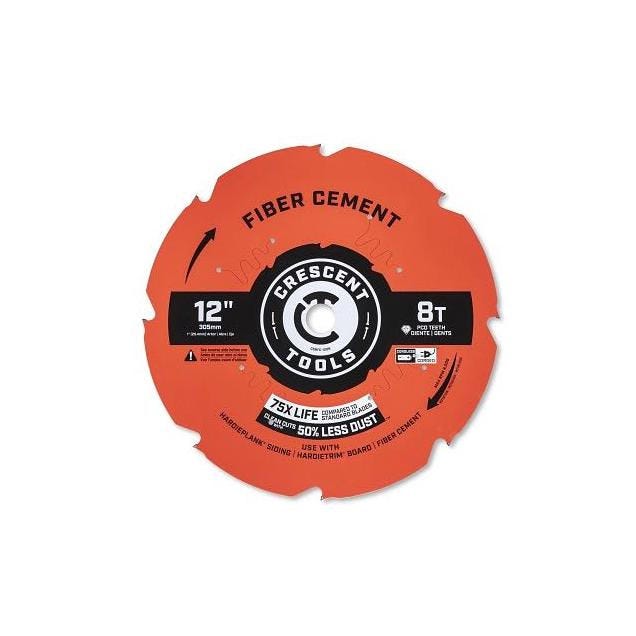Crescent 12 In. 8-Tooth Fiber Cement Circular Saw Blade Crescent 12 In. 8-Tooth Fiber Cement Circular Saw Blade