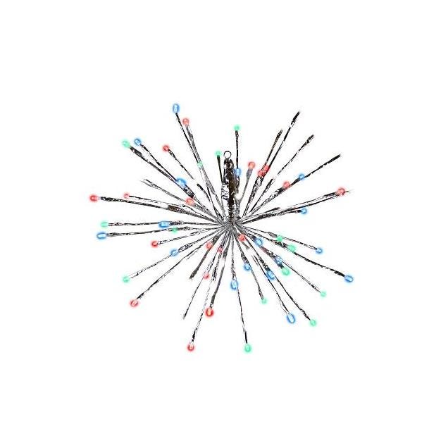 Holiday Bright Lights 16 In. LED 80-Bulb 8-Function Multi-Color Radiant Blasts Christmas Light