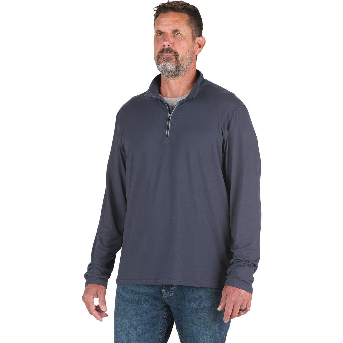 Berne Men's 2XL Navy Midweight UPF Quarter-Zip Shirt