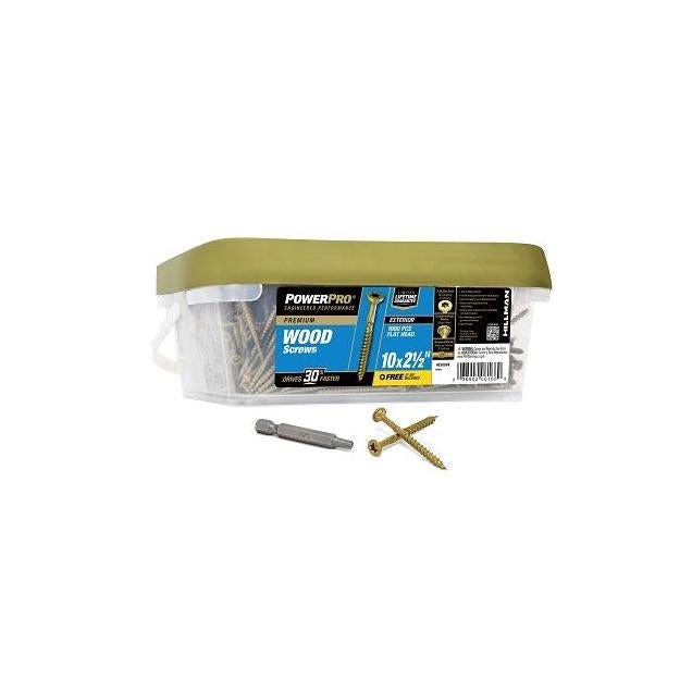 Hillman Power Pro Exterior Wood Screws, #10 x 2-1/2 In. (1/8 Keg) - photo 2
