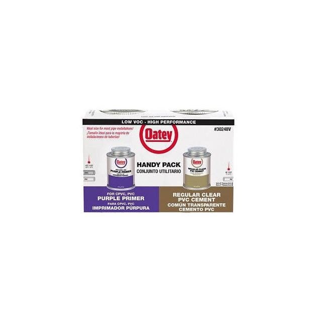 Oatey 8 Oz. Handy Pack Solvent Pipe Cement Weld Kit