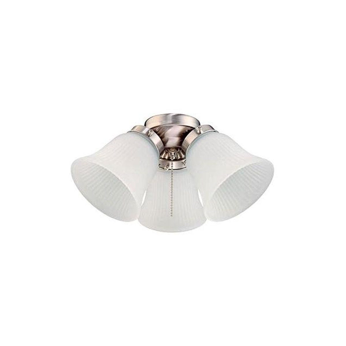 Westinghouse Brushed Nickel with Frosted Ribbed Glass LED Ceiling Fan Light Kit - photo 2 Westinghouse Brushed Nickel with Frosted Ribbed Glass LED Ceiling Fan Light Kit - photo 2
