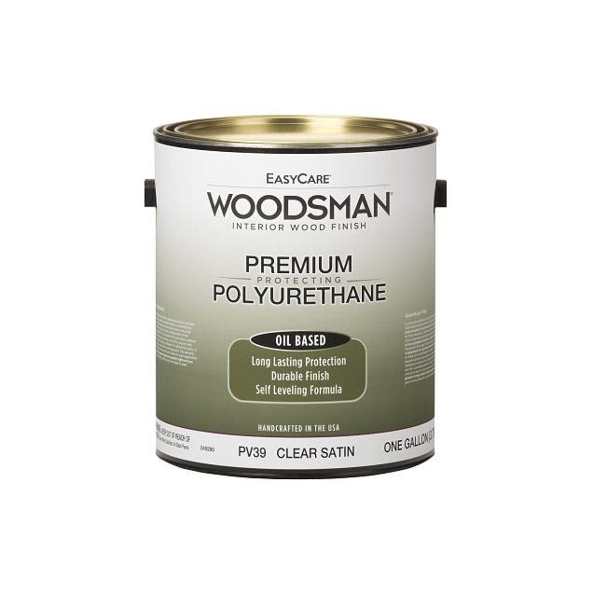 EasyCare Woodsman Fast Dry 1 Gal. Oil Base Varnish Polyurethane Interior Wood Finish, Clear Satin EasyCare Woodsman Fast Dry 1 Gal. Oil Base Varnish Polyurethane Interior Wood Finish, Clear Satin