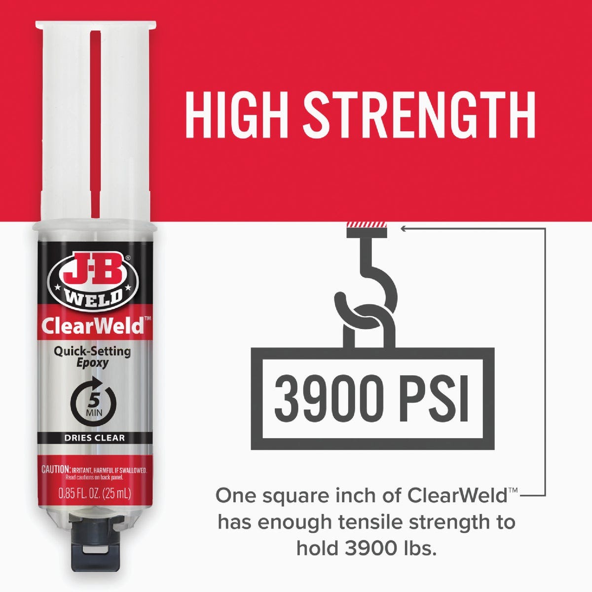J-B Weld 0.85 Oz. ClearWeld Epoxy, Syringe - photo 5