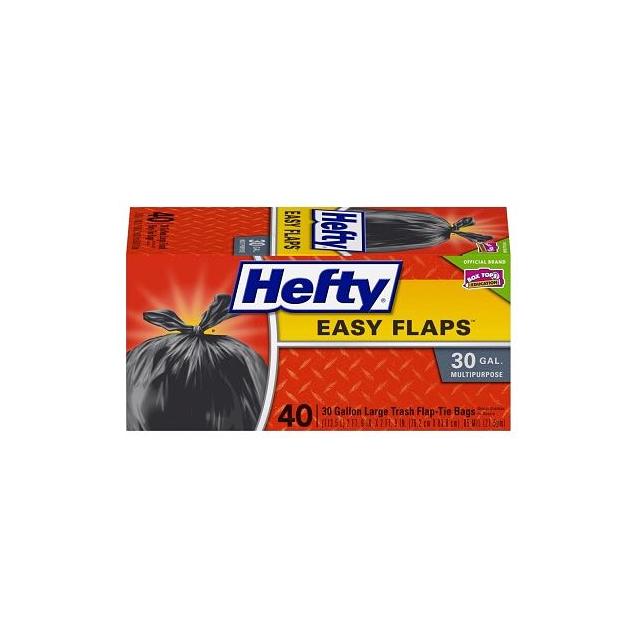 Hefty 40-Ct. 30-Gal. Black Easy Flap Large Trash Bags | Do it Best